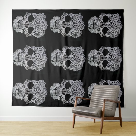 tapisserieën met de kroesschedel wandkleed (In Situ (horizontaal))