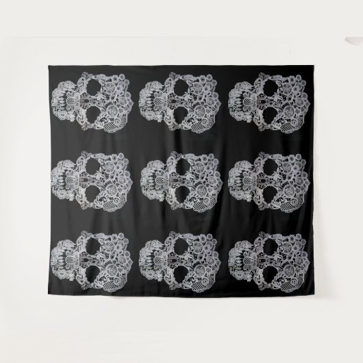 tapisserieën met de kroesschedel wandkleed (Voorkant (horizontaal))