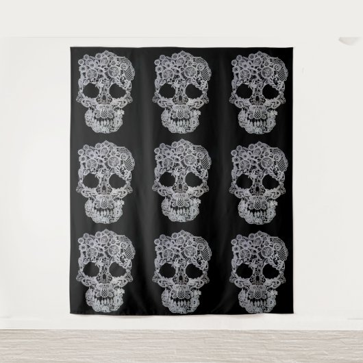 tapisserieën met de kroesschedel wandkleed (Voorkant)