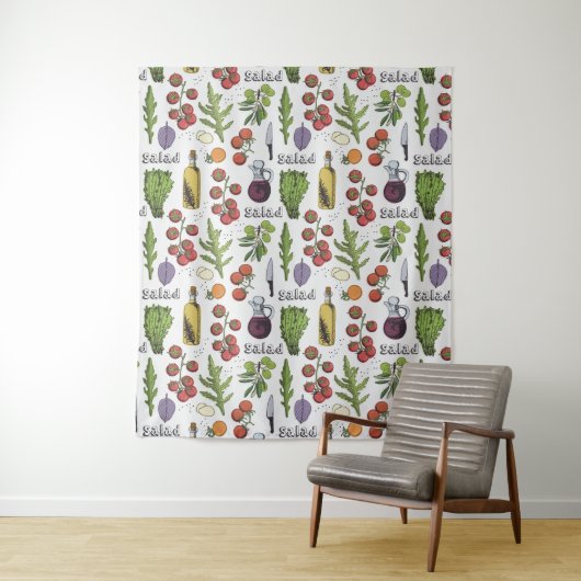 tapisserieën van Salad Pattern Wandkleed (In situ)