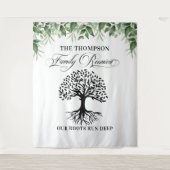 Tapiz Family reunion greenery tree backdrop banner Wandkleed (Voorkant)