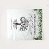Tapiz Family reunion greenery tree backdrop banner Wandkleed (Voorkant (horizontaal))