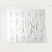 Tapiz God Bless Elegant gold photobooth backdrop Wandkleed (Voorkant (horizontaal))