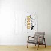 Tapiz Graduation backdrop banner Congrats GRAD Bac Wandkleed (In Situ (horizontaal))