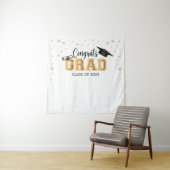 Tapiz Graduation backdrop banner Congrats GRAD Bac Wandkleed (In situ)