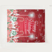 Tapiz Happy Holidays christmas banner backdrop  Wandkleed (Voorkant (horizontaal))