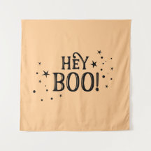 Tapiz Hey Boo! Halloween Backdrop party banner 