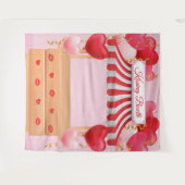 Tapiz Kissing Booth Valentine Day Love Backdrop Wandkleed (Voorkant (horizontaal))