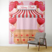 Tapiz Kissing Booth Valentine Day Love Backdrop Wandkleed (In situ)