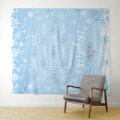 Tapiz Princess Winter Sweet 16 photobooth Backdrop Wandkleed (In Situ (horizontaal))