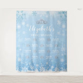 Tapiz Princess Winter Sweet 16 photobooth Backdrop Wandkleed (Voorkant)