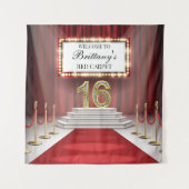 Tapiz Red Carpet 16th Birthday Backdrop banner Wandkleed (Voorkant)