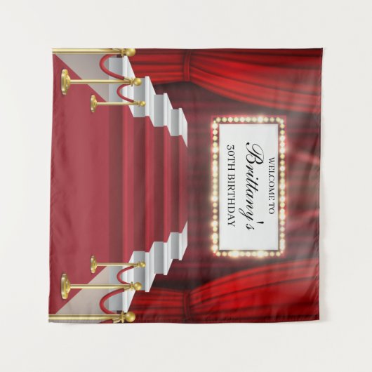 Tapiz Show Rode Loper Verjaardag Achtergrond banne Wandkleed (Voorkant (horizontaal))