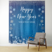 Tapiz Snow Winter Happy New Year Backdrop Wandkleed (In situ)