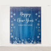 Tapiz Snow Winter Happy New Year Backdrop Wandkleed (Voorkant)