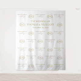 Tapiz Step and repeat backdrop wedding elegant mon Wandkleed
