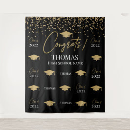 Tapiz Step and repeat Graduation Backdrop banner Wandkleed