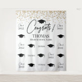 Tapiz Step and repeat Graduation Backdrop banner  Wandkleed (Voorkant)