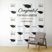 Tapiz Step and repeat Graduation Backdrop banner Wandkleed (In situ)