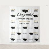 Tapiz Step and repeat Graduation Backdrop banner  Wandkleed (Voorkant)