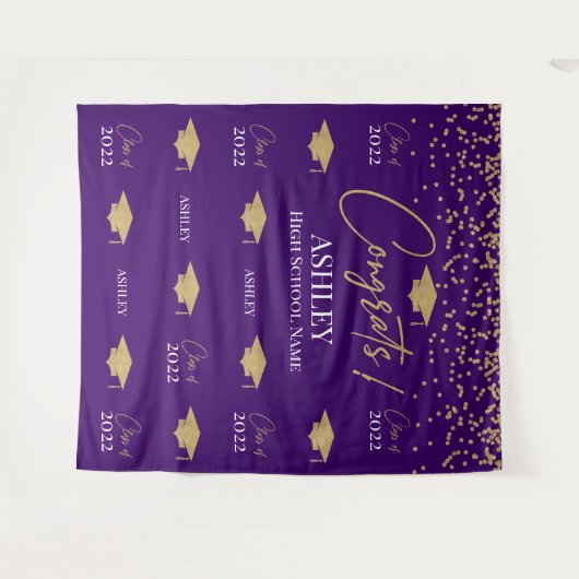 Tapiz Step and repeat Graduation Backdrop banner Wandkleed (Voorkant (horizontaal))