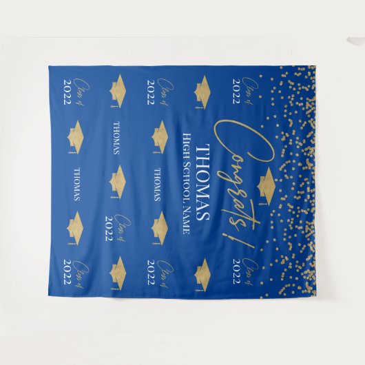 Tapiz Step and repeat Graduation Backdrop banner Wandkleed (Voorkant (horizontaal))