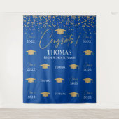 Tapiz Step and repeat Graduation Backdrop banner Wandkleed (Voorkant)