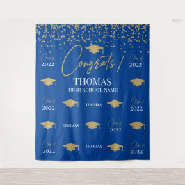 Tapiz Step and repeat Graduation Backdrop banner Wandkleed