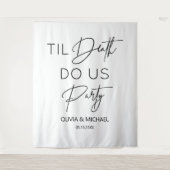 Tapiz  Til death do us party wedding thite backdro Wandkleed (Voorkant)