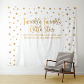 Tapiz Twinkle Twinkle Little Star Baby Shower bann Wandkleed (In Situ (horizontaal))