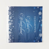 Tapiz Winter Wonderland backdrop banner photobooth Wandkleed (Voorkant (horizontaal))