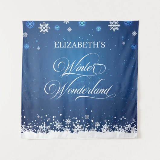 Tapiz Winter Wonderland backdrop banner photobooth Wandkleed (Voorkant)