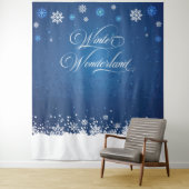 Tapiz Winter Wonderland backdrop banner photobooth Wandkleed (In situ)