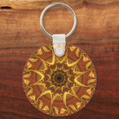 Tapje van het Sun Gold Mandala Pattern Sleutelhanger (Voorkant)