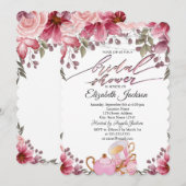 Tapot Macaron String Lights Floral Vrijgezellenfee Kaart (Voorkant / Achterkant)