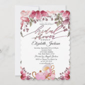 Tapot Macaron String Lights Floral Vrijgezellenfee Kaart (Voorkant)