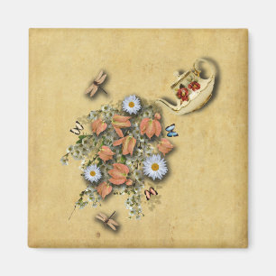 Tapot met lente-dingen magneet