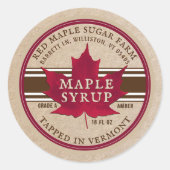 Tapped in Vermont Maple Syrup Label on Kraft (Voorkant)