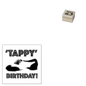 Tappy Birthday Black White Tap Dance Teacher Shoe Rubberstempel (Gestempeld)
