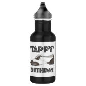 Tappy Birthday Black White Tap Dance Teacher Shoe Waterfles (Rechts)