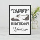 'Tappy' Happy Birthday Bday Tap Dance Shoe Party Kaart (Staand voorkant)