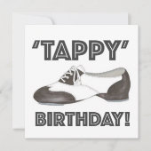 'Tappy' Happy Birthday Bday Tap Dance Shoe Party Kaart (Voorkant)