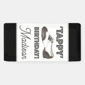 'Tappy' Happy Birthday Bday Tap Dance Shoe Party Spandoek (Horizontaal)