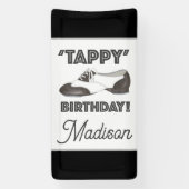 'Tappy' Happy Birthday Bday Tap Dance Shoe Party Spandoek (Verticaal)