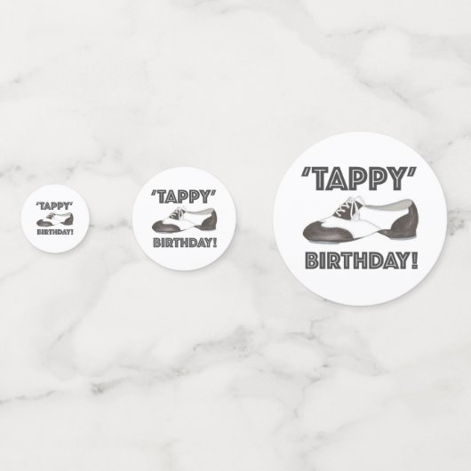 Tappy Happy Birthday Bday Tap Dance Tapdans Shoe Confetti (Achterkanten)