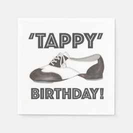 Tappy Happy Birthday Bday Tap Dance Tapdans Shoe Servet