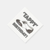 Tappy Happy Birthday Bday Tap Dance Tapdans Shoe Servet (Hoek)