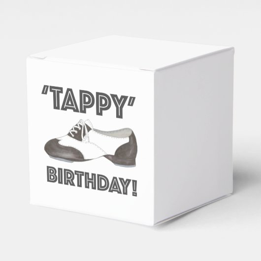 Tappy Happy Birthday Dance Teacher Tap Shoe Bedankdoosjes (Voorkant Zijde)
