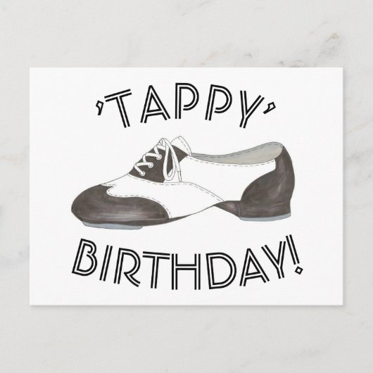 Tappy Happy Birthday daner Tap Shoe Dancer Briefkaart (Voorkant)