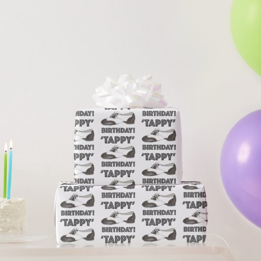 Tappy Happy Birthday daner Tap Shoe Dancer Cadeaupapier (Feestgeschenken)